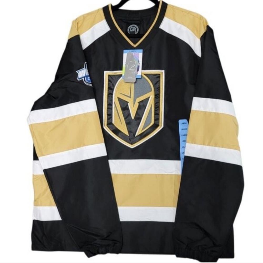 Las Vegas Golden Knights NHL Pullover Windbreakerd Jacket Stitched Men's LG NWT